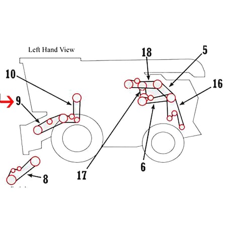 Aftermarket H205169 Std Capacity Feeder House VBelt Fits John Deere 96509750 COB40-0759